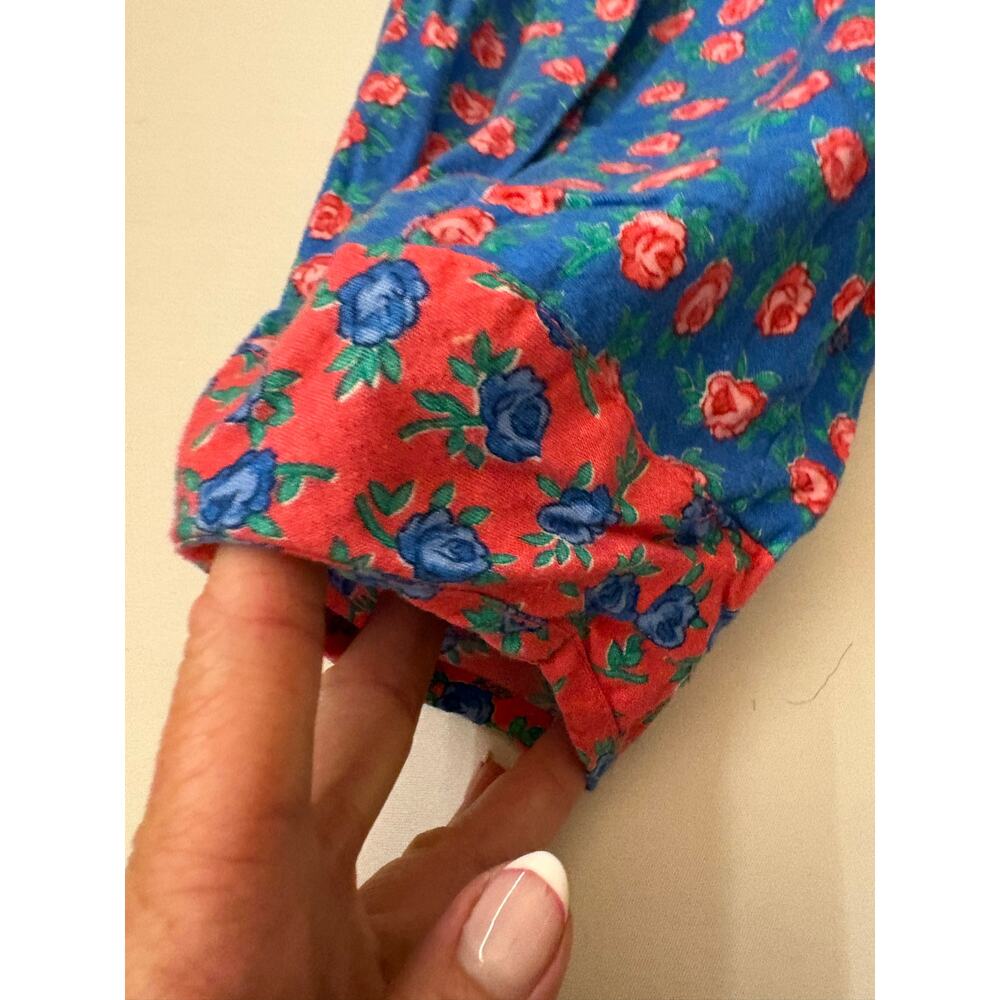 Vintage Mousefeathers Floral Jumpsuit Romper Ruffle Collar Size 2 Cottagecore - Picture 4 of 6
